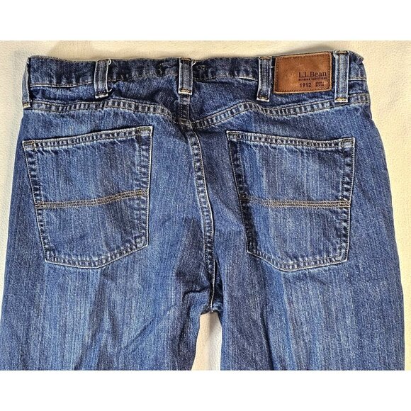 Vintage L.L.Bean Mens Standard Fit Jeans 35x32 Blue Denim - Picture 10 of 12
